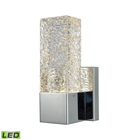 Elk Lighting Cubic Ice 1-Lght Wall Lmp in Chrme w/Textured Glass - Integrated LED 85105/LED